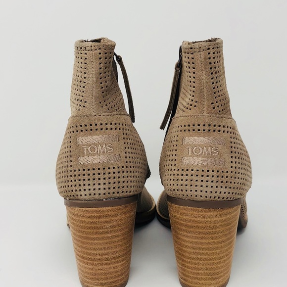 TOMS MAJORCA PERFORATED BOOTIES SZ9 - Picture 4 of 8